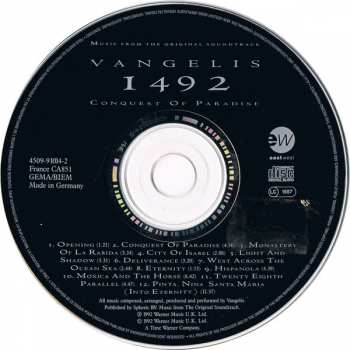 CD Vangelis: 1492 – Conquest Of Paradise (Music From The Original Soundtrack)