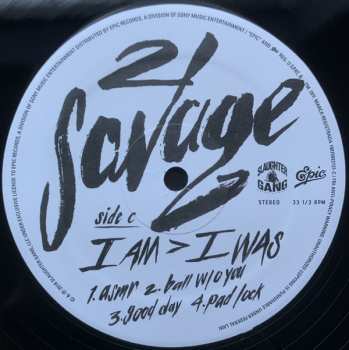2LP 21 Savage: I Am > I Was