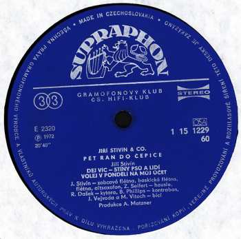 LP Jiří Stivín & Co. Jazz System: 5 Ran Do Čepice