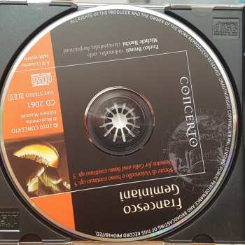 CD Francesco Geminiani: 6 Sonatas For Cello and Basso Continuo Op.5