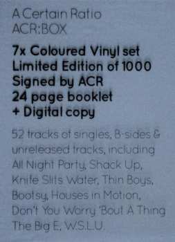 7LP/Set di cofanetti A Certain Ratio: ACR:BOX LTD | CLR