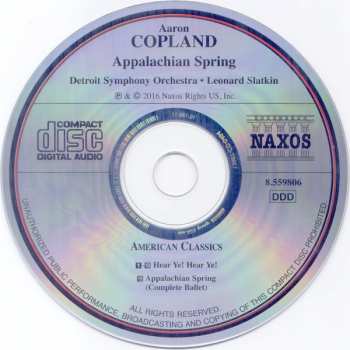 CD Aaron Copland: Appalachian Spring (Complete Ballet) / Here Ye! Hear Ye!