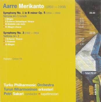 SACD Turku Philharmonic Orchestra: Symphonies 1 & 3
