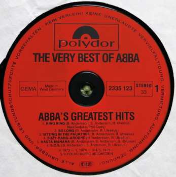 2LP ABBA: The Very Best Of ABBA (ABBA's Greatest Hits)