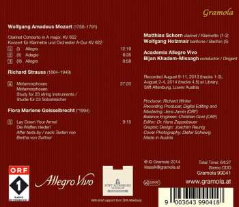 CD Wolfgang Amadeus Mozart: W. A. Mozart, R. Strauss, F. Geisselbrecht