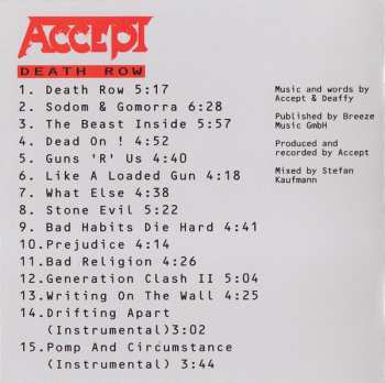 CD Accept: Death Row