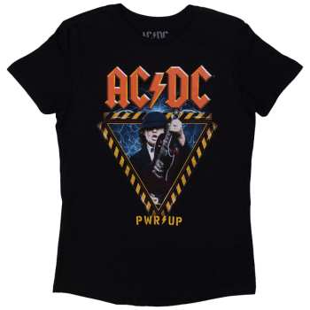 Merce AC/DC: Ac/dc Ladies T-shirt: Angus Triangle Prw-up Eu Tour '24 (back Print & Ex-tour) (medium) M