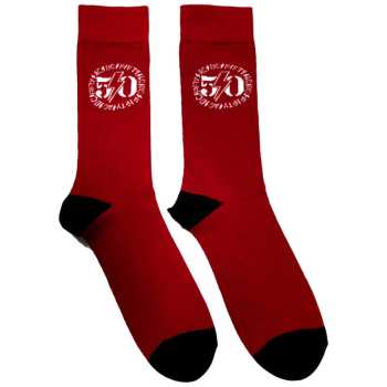 Merce AC/DC: Ac/dc Unisex Ankle Socks: 50th Logo (uk Size 6 - 11) UK Size 6 - 11