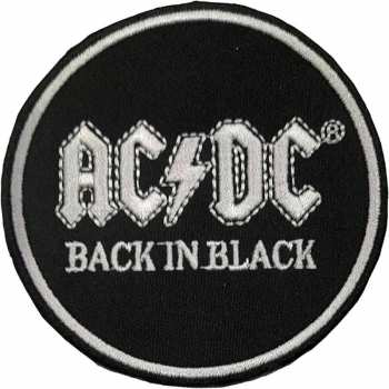 Merch AC/DC: Applicazione Back In Black Circle