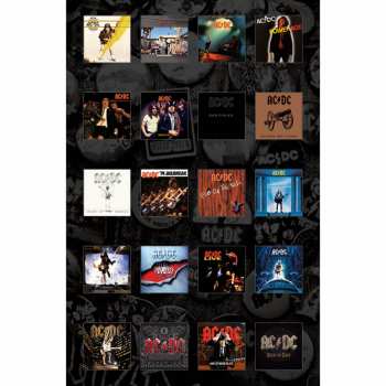 Merch AC/DC: Poster in tessuto Albums