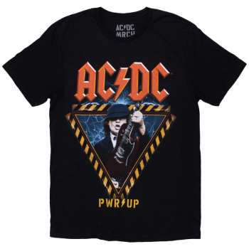 AC/DC: Ac/dc Unisex T-shirt: Angus Triangle Prw-up Eu Tour '27 (back Print & Ex-tour) (small) S