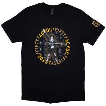  AC/DC: Ac/dc Unisex T-shirt: Fifty Angus Repeat (large) L