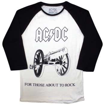 Merce AC/DC: Ac/dc Unisex Raglan T-shirt: For Those About To Rock (small) S