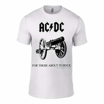 Merch AC/DC: Maglietta For Those About To Rock (white)