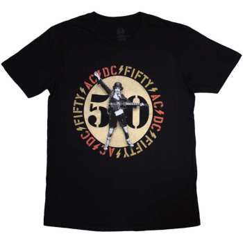 Merce AC/DC: Ac/dc Unisex T-shirt: Gold Emblem (small) S