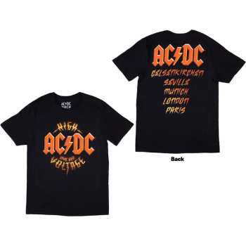 Merce AC/DC: Ac/dc Unisex T-shirt: High Voltage Dive Bar (back Print & Ex-tour) (small) S