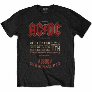 Merce AC/DC: Tričko Minnesota '80 Small) S