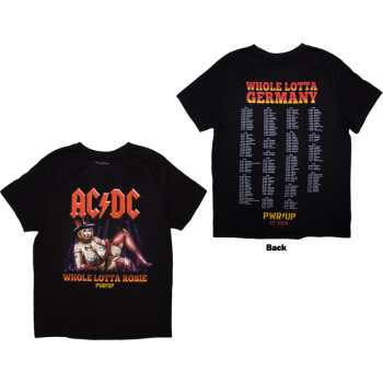 Merce AC/DC: Ac/dc Unisex T-shirt: Whole Lotta Germany Pwr-up Eu Tour '24 (back Print & Ex-tour) (small) S