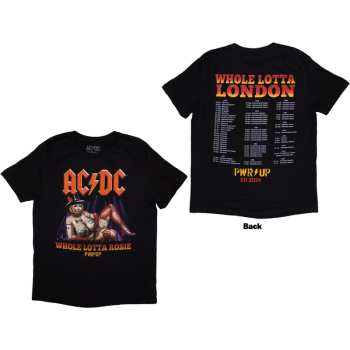 Merce AC/DC: Ac/dc Unisex T-shirt: Whole Lotta London Pwr-up Eu Tour '24 (back Print & Ex-tour) (medium) M