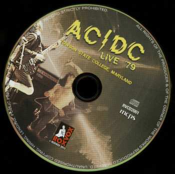 CD AC/DC: Live '79: Towson State College, Maryland