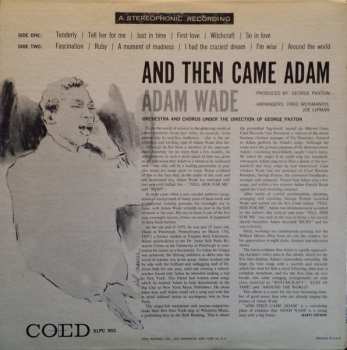 CD Adam Wade: And Then Came Adam