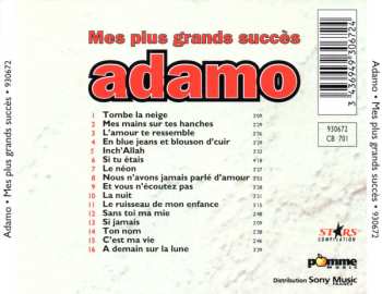 CD Adamo: Mes Plus Grands Succès