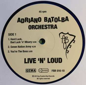 EP Adriano Batolba Orchestra: Live 'n' Loud LTD | CLR