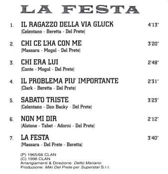 CD Adriano Celentano: La Festa