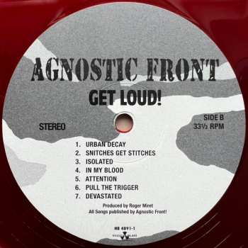 LP Agnostic Front: Get Loud! LTD