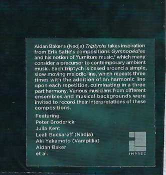 CD Aidan Baker: Triptychs: Variations On A Melody