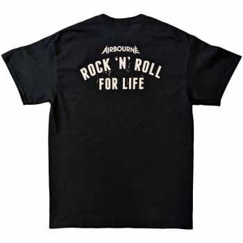 Merce Airbourne: Airbourne Unisex T-shirt: R 'n' R Boneshaker (back Print) (small) S