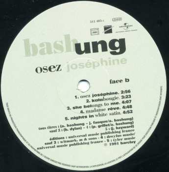 LP Alain Bashung: Osez Joséphine