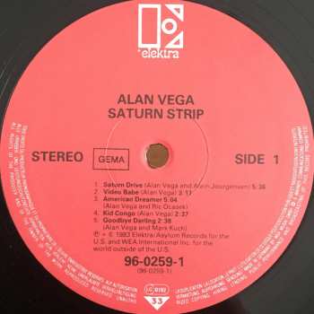 LP Alan Vega: Saturn Strip