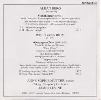 CD The Chicago Symphony Orchestra: Violinkonzert · Violin Concerto / »Gesungene Zeit · Time Chant«