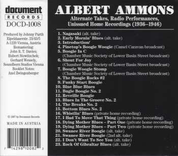 CD Albert Ammons: 1936-1946 (Alternate Takes, Radio Performances, Unissued Home Recordings)