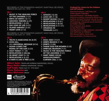 4CD/Set di cofanetti Albert Ayler: Revelations - The Complete ORTF 1970 Fondation Maeght Recordings DLX | LTD