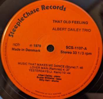 LP Albert Dailey Trio: That Old Feeling