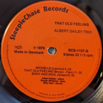 LP Albert Dailey Trio: That Old Feeling