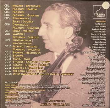 18CD/Set di cofanetti Aldo Ferraresi: The Art Of Violin 1 - Aldo Ferraresi: 1923-1979 Unreleased Recordings DLX