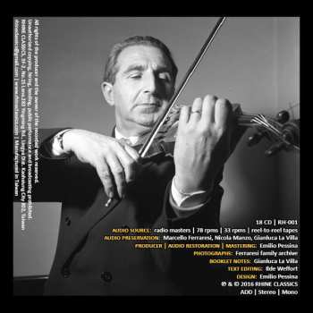 18CD/Set di cofanetti Aldo Ferraresi: The Art Of Violin 1 - Aldo Ferraresi: 1923-1979 Unreleased Recordings DLX