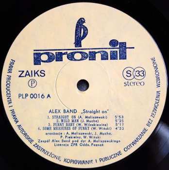 LP Alex Band: Straight On
