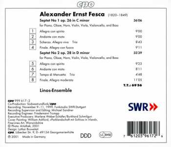 CD Alexander Ernst Fesca: Septets Opp. 26 & 28