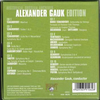 10CD/Set di cofanetti Various: Historical Russian Archives • Alexander Gauk Edition Volume 2