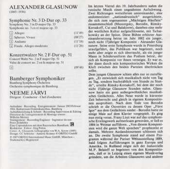 CD Alexander Glazunov: Symphonie Nr. 3 • Konzertwalzer Nr. 2