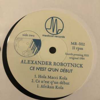 LP Alexander Robotnick: Ce N'Est Q'Un Début LTD