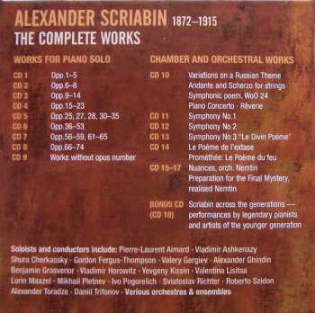 18CD/Set di cofanetti Alexander Scriabine: The Complete Works