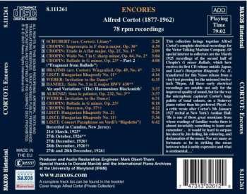 CD Alfred Cortot: Encores