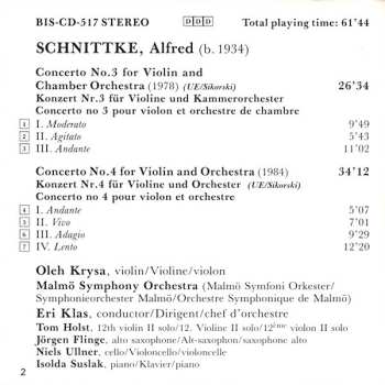 CD Alfred Schnittke: Violin Concertos No. 3 & No. 4