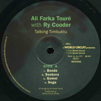 2LP Ali Farka Touré: Talking Timbuktu