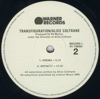 2LP Alice Coltrane: Transfiguration